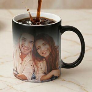 Personalized Black Magic Mug – Custom Photo & Name