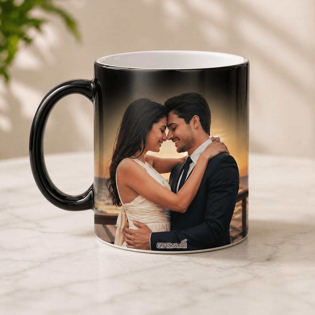 Personalized Black Magic Mug – Custom Photo & Name - Image 5